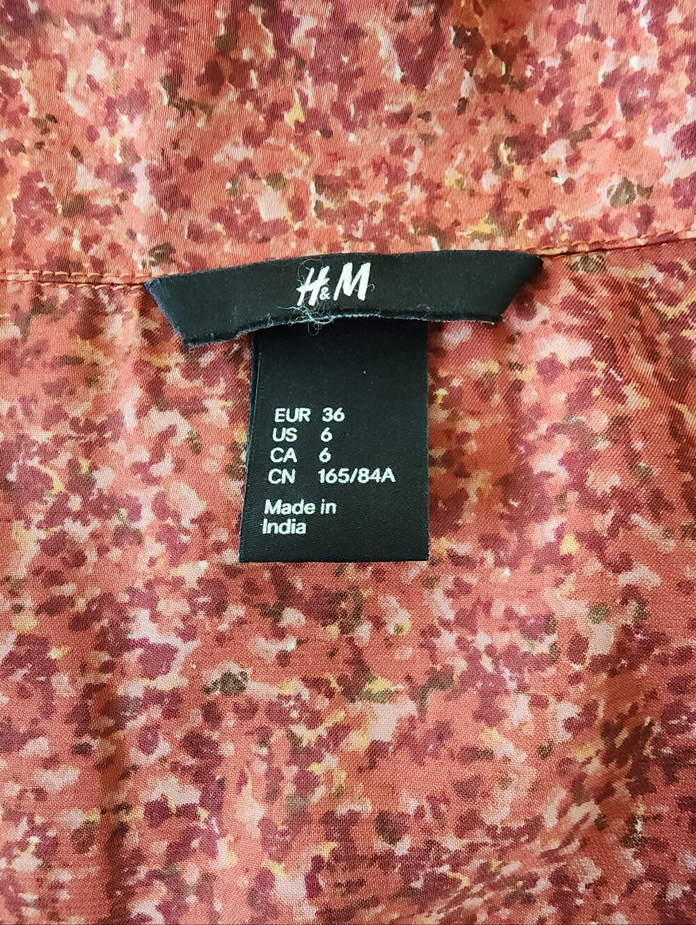 H&M Faux Wrap Silky Dress Vintage Retro Look 70s Office Vibe Size 6 US - Picture 5 of 14